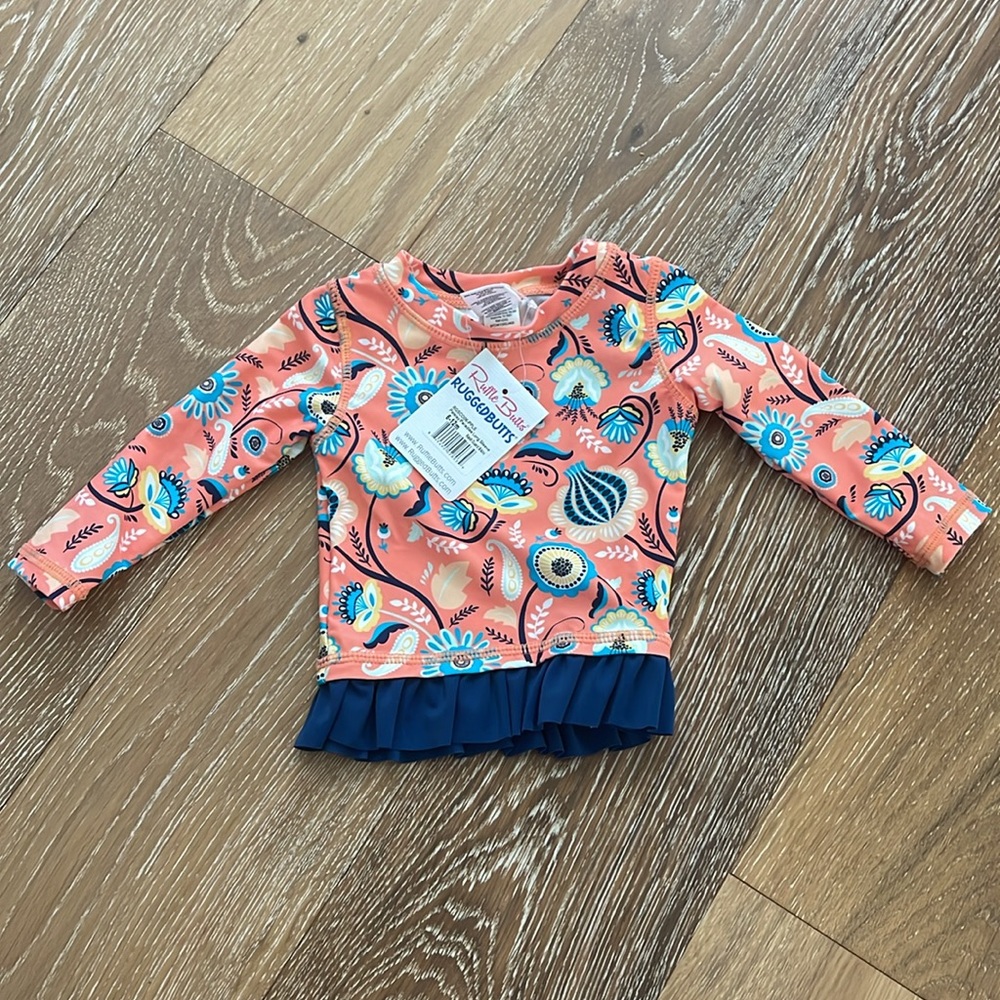 NWT RuffleButts Rashguard SPF Swim 6-12 months - Picture 5 of 7